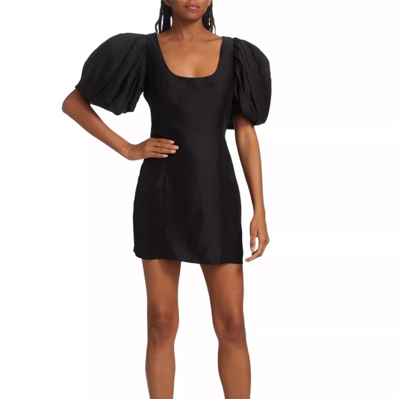🆕 FRAME Puff-Sleeve Minidress - Picture 1 of 7